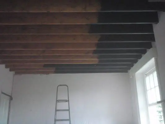 dry003 wooden beams partly sandblasted