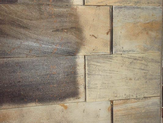 stone-22 - Greenleaf Contractors | Sandblasting And Pressure Washing | UK sandstone partly cleaned with sand jet