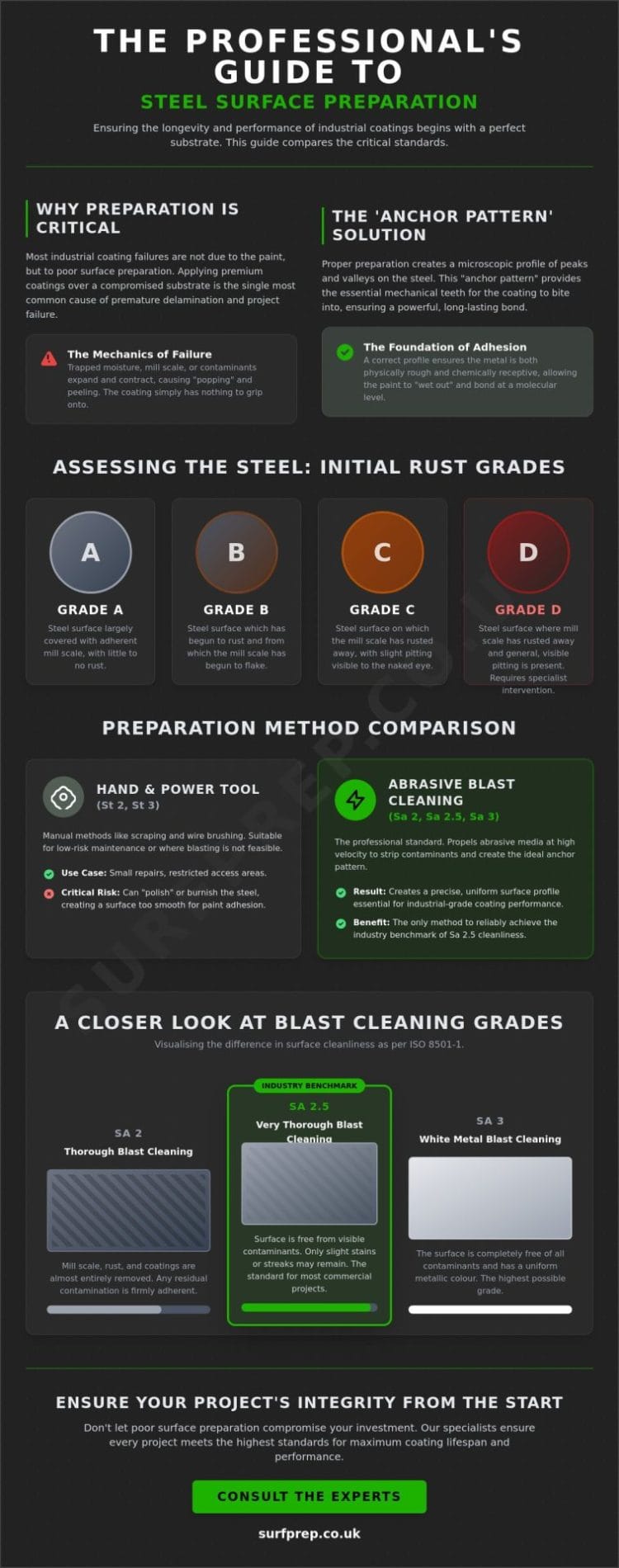 Steel Surface Preparation for Painting: A Specialist Reference Guide