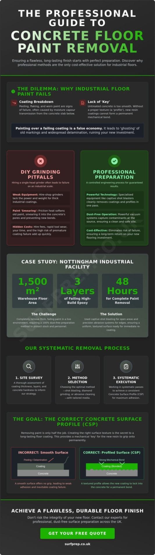 Removing Old Floor Paint from Concrete: A Professional Case Study