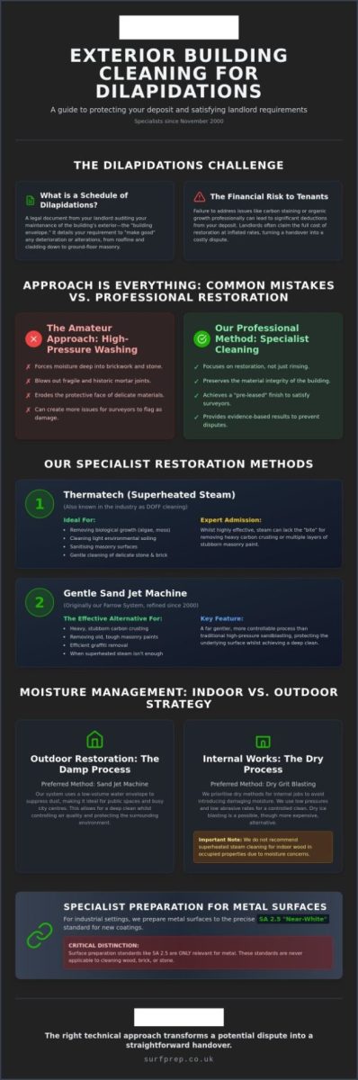Exterior Building Cleaning for Dilapidations: A Specialist UK Guide