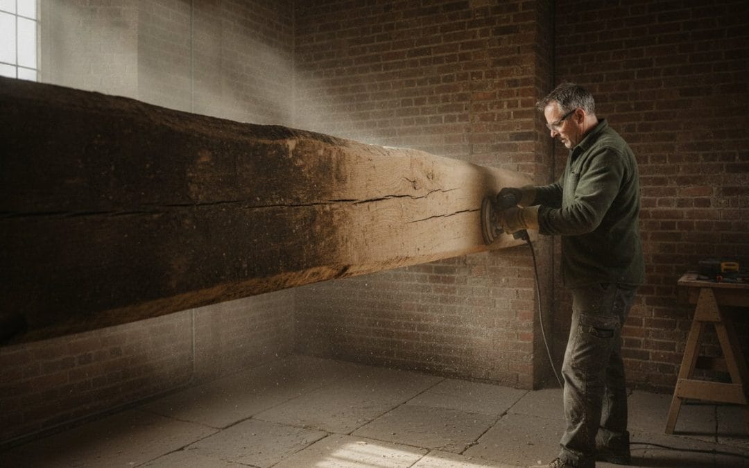How to Lighten Dark Wooden Beams Safely: A UK Restoration Guide