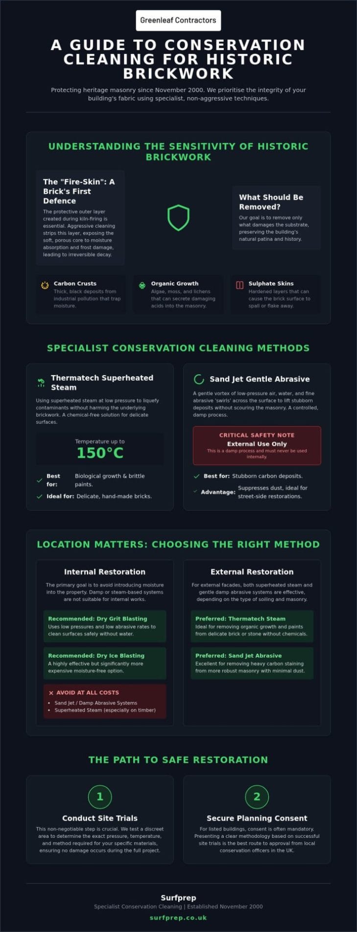 Historic Brickwork Cleaning: A Specialist UK Guide