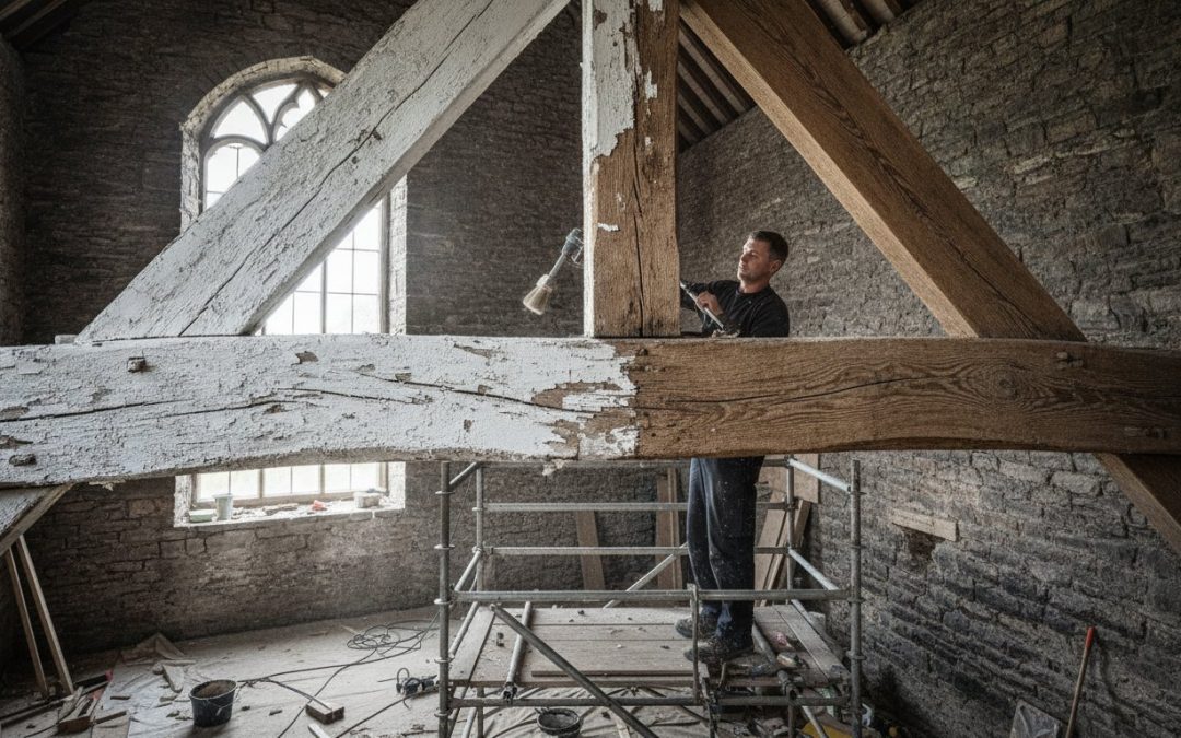 How to Clean Structural Timbers in a Barn Conversion: The Specialist’s Guide